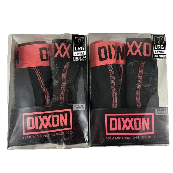 NIB Dixxon Flannel Company Men’s Large Premium Boxer Briefs Assorted 4 Pairs - Picture 1 of 3